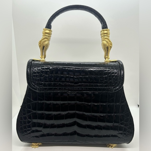 Barry Kieselstein Cord Vintage Black Alligator Small Trophy Bag - Picture 3 of 14